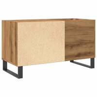 Platenkast 84,5x38x48 cm bewerkt hout artisanaal eikenkleur 6