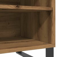 Platenkast 84,5x38x48 cm bewerkt hout artisanaal eikenkleur 8