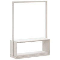 Kledingrek schoenenkast 113x40x157,5 cm massief grenenhout wit 6