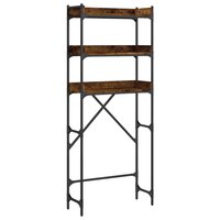 Wasmachinerek 67x25x163 cm bewerkt hout gerookt eikenkleurig 2