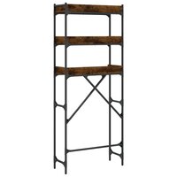 Wasmachinerek 67x25x163 cm bewerkt hout gerookt eikenkleurig 8