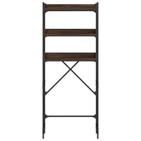 Wasmachinerek 67x25x163 cm bewerkt hout bruin eikenkleur 6