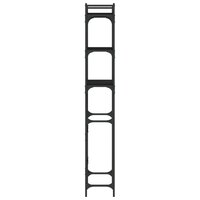 Wasmachinerek 67x25x163 cm bewerkt hout zwart 7