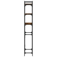 Wasmachinerek 67x25x163 cm bewerkt hout gerookt eikenkleurig 7