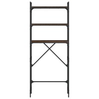 Wasmachinerek 67x25x163 cm bewerkt hout bruin eikenkleur 6