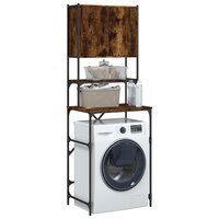 Wasmachinekast 68x48,5x194 cm gerookt eikenkleurig 5