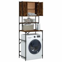 Wasmachinekast 68x48,5x194 cm gerookt eikenkleurig 6