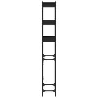 Wasmachinekast 67x25x163 cm bewerkt hout zwart 7