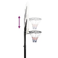 Basketbalstandaard 258-363 cm polyetheen wit 8