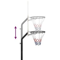 Basketbalstandaard 237-307 cm polyetheen wit 8
