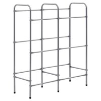 Opbergrek voor 6 kratten 96x33x116 cm steel zilverkleurig 2
