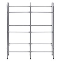Opbergrek voor 6 kratten 96x33x116 cm steel zilverkleurig 3