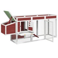 Kippenhok 204x50x84 cm massief grenenhout mokkakleurig 5