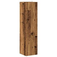 Hoekkast 33x33x132 cm bewerkt hout oud houtkleurig 5
