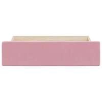 Bedlades 2 st bewerkt hout en fluweel roze 4