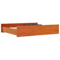 Bedlades 2 st massief grenenhout wasbruin 3