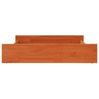 Bedlades 2 st massief grenenhout wasbruin 5