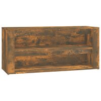 Schoenenrek 100x35x45 cm bewerkt hout gerookt eikenkleurig 2