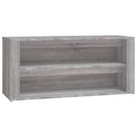 Schoenenrek 100x35x45 cm bewerkt hout grijs sonoma eikenkleur 2