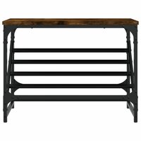 Schoenenrek 60x30x45 cm bewerkt hout gerookt eikenkleurig 4