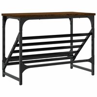 Schoenenrek 60x30x45 cm bewerkt hout bruin eikenkleur 6