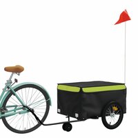 Fietstrailer 45 kg ijzer zwart en groen 3