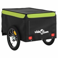 Fietstrailer 45 kg ijzer zwart en groen 8