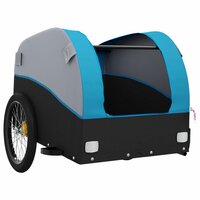 Fietstrailer 45 kg ijzer zwart en blauw 5