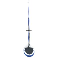 Stand-up paddleboard opblaasbaar met zeilset blauw en wit 4