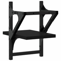 Wandschappen met stangen 2 st 20x25x30 cm zwart 7