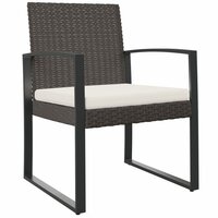 Tuinstoelen 2 st polypropeen rattan bruin 2
