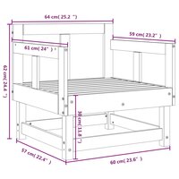 Tuinstoelen 2 st ge&iuml;mpregneerd hout 8