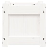 Plantenbak 31x31x31 cm massief grenenhout wit 5