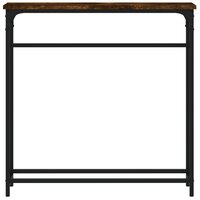 Wandtafel 75x19,5x75 cm bewerkt hout gerookt eikenkleurig 4