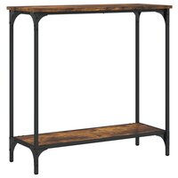 Wandtafel 75x30,5x75 cm bewerkt hout gerookt eikenkleurig 2