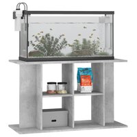 Aquariumstandaard 100x40x60 cm bewerkt hout betongrijs 3