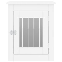 Hondenbench 55x75x65 cm bewerkt hout wit 7