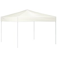 Partytent inklapbaar 3x3 m cr&egrave;mekleurig 2