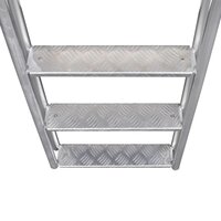 Dok/zwembadladder met 4 treden aluminium 167 cm 4
