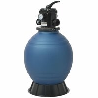 Zwembadzandfilter met 6-positie ventiel 460 mm blauw  2