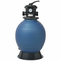 Zwembadzandfilter met 6-positie ventiel 460 mm blauw  3