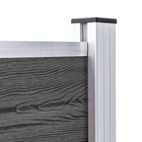 Schuttingpanelenset 353x105 cm HKC zwart  7