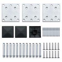 Schuttingpanelenset 353x105 cm HKC zwart  9