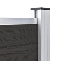 Schuttingpaneel 180x105 cm HKC zwart 5