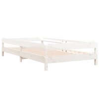 Bed stapelbaar 100x200 cm massief grenenhout wit 6
