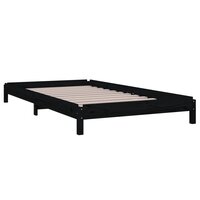 Bed stapelbaar 80x200 cm massief grenenhout zwart 7