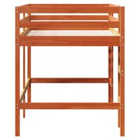 Kinderhoogslaper met ladder 90x190 cm massief grenenhout bruin 5