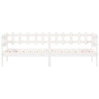 Slaapbank zonder matras 90x200 cm massief grenenhout wit 4