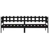 Slaapbank 90x200 cm massief grenenhout zwart 4