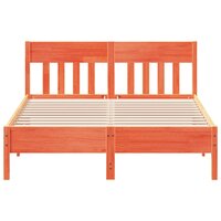 Bed met matras massief grenenhout wasbruin 140x190 cm 4